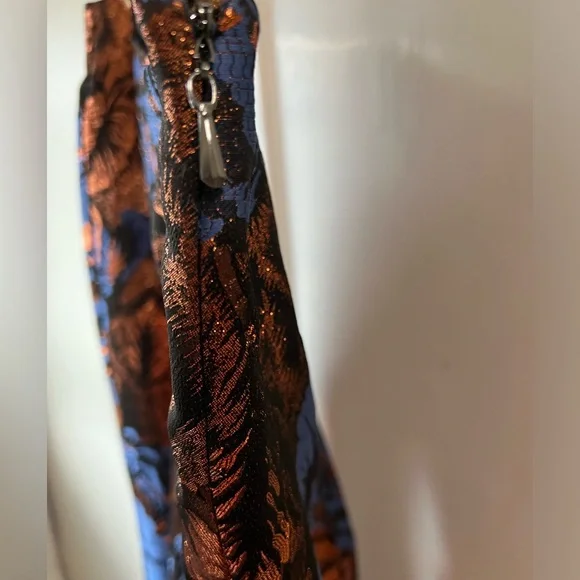 Anthropologie Leifsdottir Metallic Floral Jacquard Trousers - Picture 10 of 16